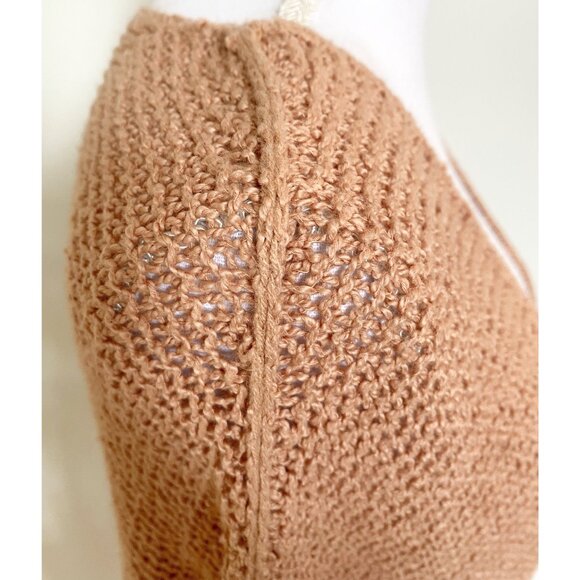 🐚 Dusky Pink Oversized Summer Sweater - Deep V Neck for Off Shoulder Look 🐚 - Picture 6 of 8